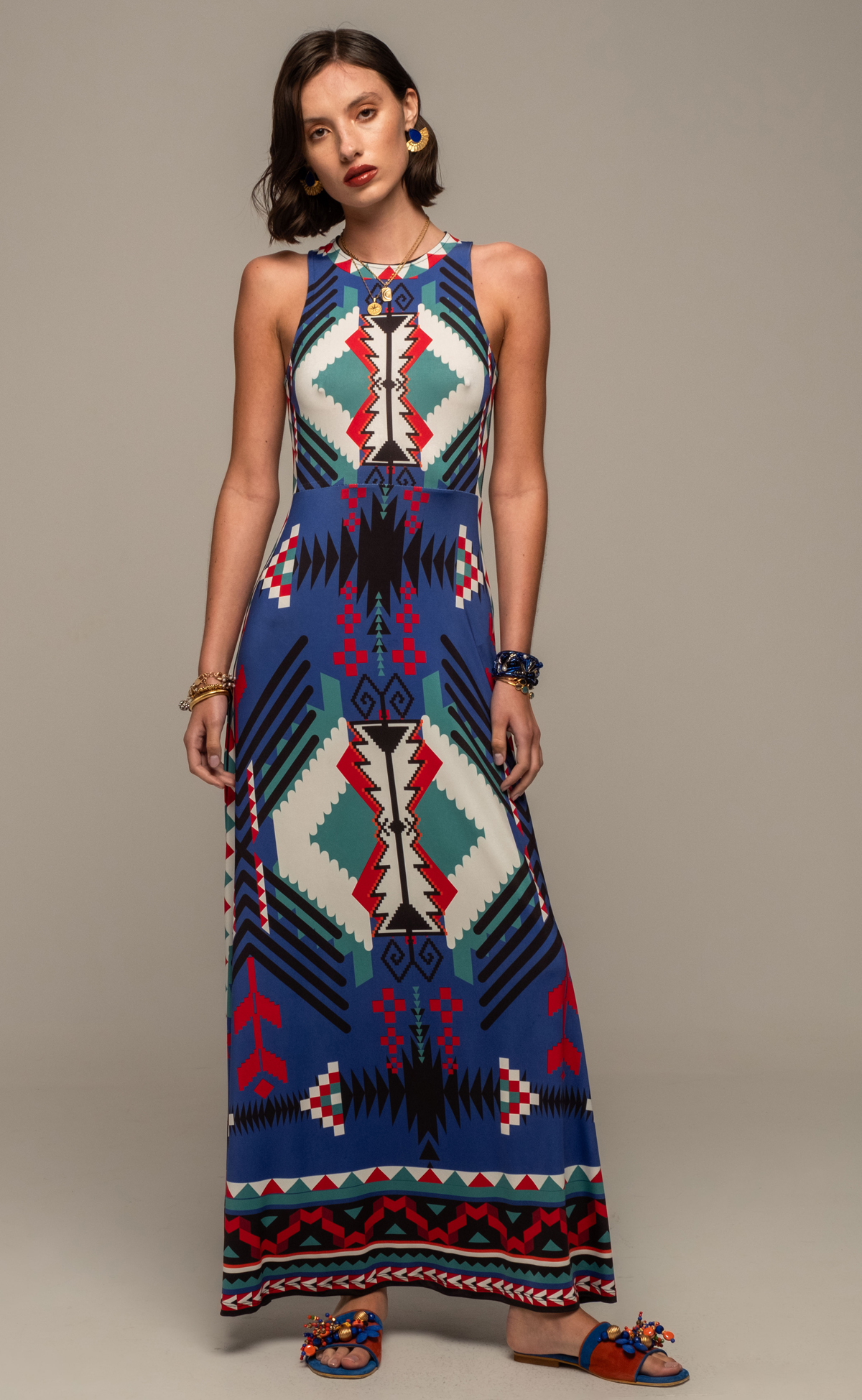 IMMERSION LONG DRESS PRINTED