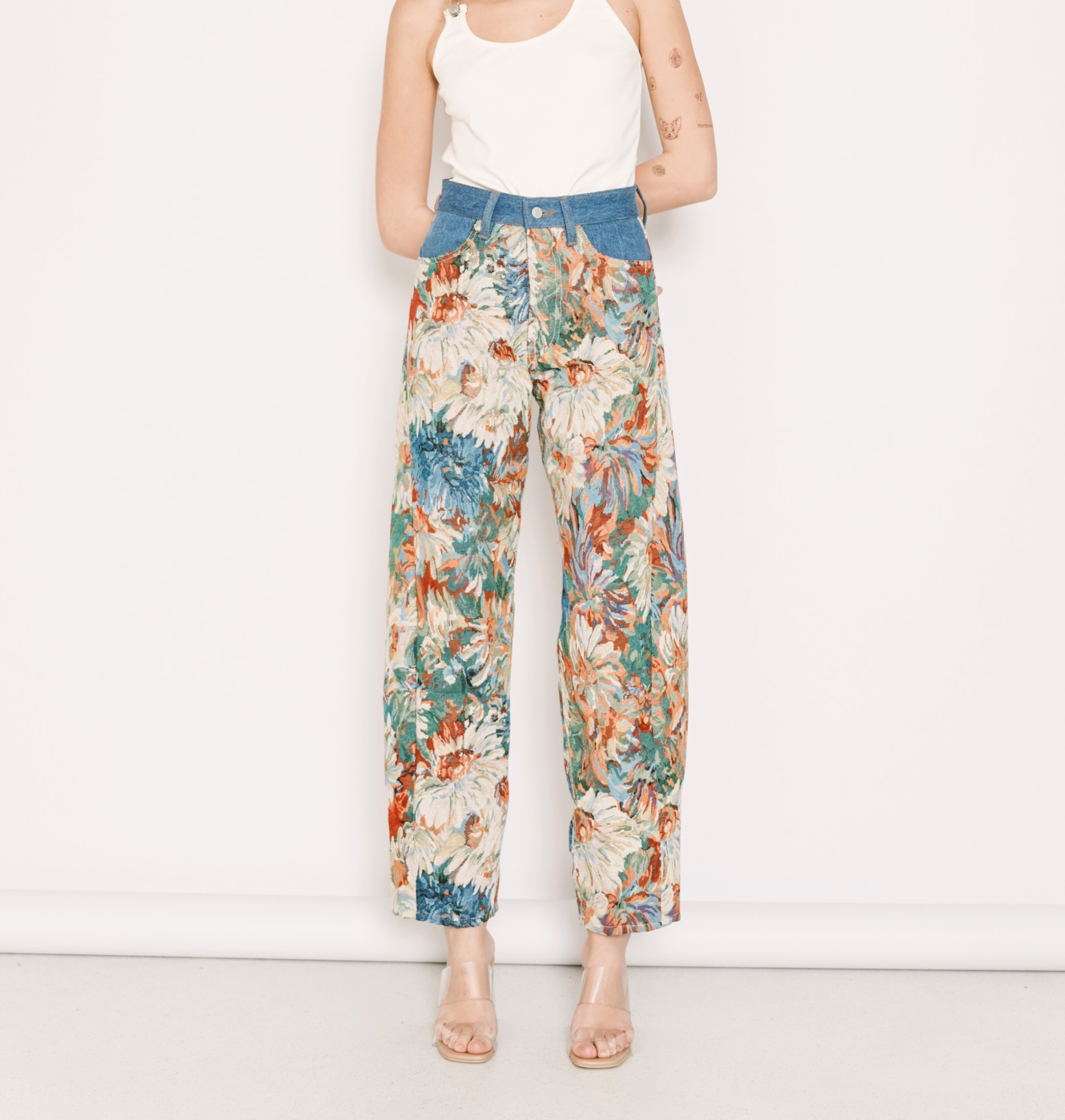Gwen indigo flowerd